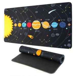 GmeDhc Tapis de Bureau Enfant, sous Main Bureau Enfant, Protege Bureau Enfant, Tapis de Souris Système Solaire Cosmique 30 * 70cm (GmeDhc, neuf)