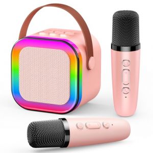 Dislocati Cadeau Fille 3-12 Ans,Micro Karaoke Enfant avec 2 Micro sans Fil Bluetooth Jouet Fille 3-12 Ans Micro Enfant pour Chanter Fille Cadeau Enfant Anniversaire - Karaoké Fêtes et Jeux à la Maison (BOCA WEB, neuf)