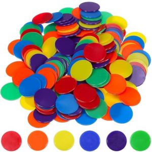 XYTAHDM Lot de 100 jetons de jeu, 25 mm en plastique, pi&egrave;ces de monnaie color&eacute;es, jeton de panier ou supermarch&eacute;, jeton de voiture, jetons pour jeux de bingo et math&eacute;matiques (ProTechika O&Uuml;, neuf)