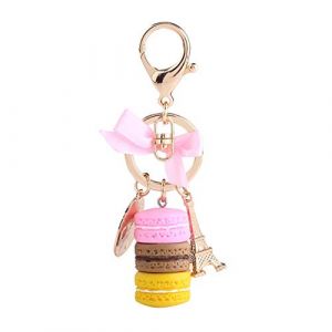 Porte Clé Macaron Handcraft MaterialsPorte Clef Tour EiffelPorte-clés en Metal Sac Pendentif Voiture Charme Décoration(#1) Handcraft Materials (Yokuna eu, neuf)