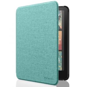 MoKo Étui Compatible avec 7" Kindle Paperwhite (12th Generation-2024) and Kindle Colorsoft Signature Edition 2024, Etui léger avec Auto Wake/Sleep pour Kindle Paperwhite 2024, Denim Vert (Amoi Channel, neuf)