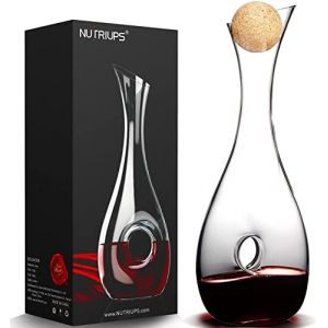 NUTRIUPS Carafe à Vin Carafes à Décanter en Verre Aérateur de Vin Rouge Carafe de Reniflard à Vin Soufflé à la Main Carafe à Vin Décanteur a Vin (DMAR, neuf)
