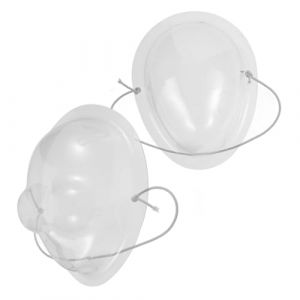 WOFASHPURET 2 Pièces Maquillage De Poupée Afficher Les Couvre-visages Cagoule Faciale De Poupée Pour Le Maquillage Masque Artisanal De Poupée Masque De Maquillage Transparent Plastique (Leiyun, neuf)