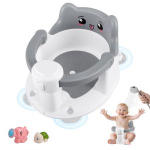 Si&egrave;Ge De Bain Pour B&eacute;B&eacute;, Garde-Corps R&eacute;Glable, Si&egrave;Ge De Baignoire Antid&eacute;Rapant Pour Les B&eacute;B&eacute;S De 6 &agrave; 15 Mois, Supporte 27 Livres, 2 Jouets, Ventouses Et Design Ergonomique (Maksimshopco, neuf)