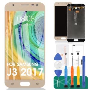 SRJTEK &Eacute;cran LCD pour Samsung Galaxy J3 Pro J330 2017 De Digitizer Assembl&eacute; Remplacement pour Galaxy J330G J330F J330FN J330DS J330 5.0 Pouces &Eacute;cran Tactile Digitizer Assemblage Verre Pleine(d'or) (friendlychinese, neuf)