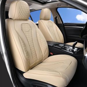 Coverado Housses de siège universelles pour Voiture, Ensembles de Housses de Protection Siège Voiture Avant 2 pièces, Cuir PU imperméable Housses Siège aux berlines SUV Pick-ups B8839 Seat (Coverado, neuf)