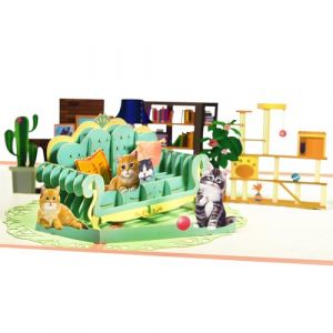 GREETING ART Carte d'anniversaire humoristique, carte d'anniversaire pop-up, carte d'anniversaire amusante, carte d'anniversaire chat pour homme et femme, carte d'anniversaire pour amis (GREETING ART, neuf)