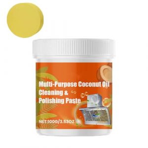 Pâte nettoyante et polissante multi-usages à l'huile de coco, pâte nettoyante pour ustensiles de cuisine, pâte nettoyante pour ustensiles de cuisine pour robinet, lavabo, carrelage (1pcs) (瑄安, neuf)
