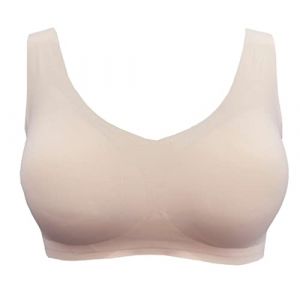 BIMEI Soutien-gorge de mastectomie sans couture pour femme - Prothèse mammaire avec poches - Soutien-gorge de sommeil doux quotidien avec coussinets amovibles, beige, XX-Large (BEAUTYFORMS, neuf)
