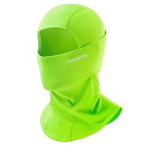 ROCKBROS Cagoule Moto Polaire Balaclava Hiver Tour de Cou Homme Femme Coupe-Vent Respirant Thermique Motif/Filtre Masque pour V&eacute;lo Ski Running Snowboard Chaud sous Casque 9 Couleurs-Vert Fluo (ROCKBROS Europe, neuf)