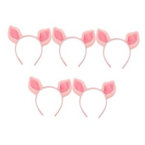 LALADEFIEE 5 pi&egrave;ces Serre-t&ecirc;te Oreilles de Cochon Rose Accessoire Cosplay Animal Mignon pour F&ecirc;te Bandeau Pratique pour Soins Visage et D&eacute;guisement Carnaval (Yowanr, neuf)