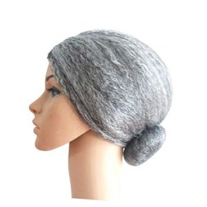 VINTORKY Coiffure Cosplay Perruque Mme Santa Perruque Vieille Dame Cosplay De Grand-m&egrave;re Pour La Performance De Mamie De Mascarade Chignon &Acirc;g&eacute; Adulte (Wesidun, neuf)