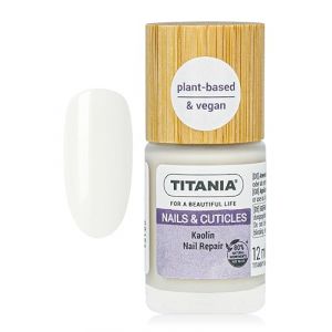 TITANIA® Kaolin Nail Repair – Vernis à ongles renforcé au kaolin compense les petites irrégularités, pour des ongles doux et cassants, finition soyeuse, base et soin, végétalien, testé (TITANIA Shop, neuf)