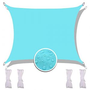 Redfire Imperméable Voile d'ombrage 3X3M, Anti UV Toile d'Ombrage Imperméable Différentes Tailles avec Corde de Fixation Facile Installer pour Plate-Forme Bleu (Redfire-EU, neuf)