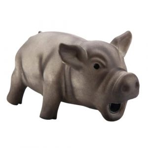 Cyrank Jouet couineur pour Chien, drôle Mignon Cochon en Caoutchouc Latex Jouet pour Chien Chiot Jouets de Dentition pour Animaux de Compagnie à mâcher Jouets interactifs pour Chiot Petit Chien(Noir) (Chophin-EU, neuf)
