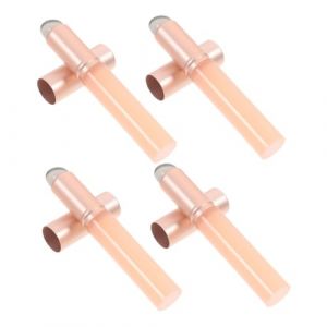 BAZEITFLOW 4 pi&egrave;ces Pinceau L&egrave;vres Silicone avec Couvercle Lot de Applicateurs Multi-usages pour L&egrave;vres Correcteur et Gloss Brosse Maquillage Compacte pour Femmes (KINING, neuf)
