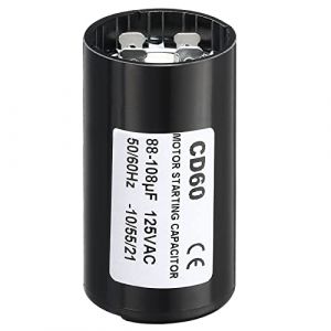 PATIKIL Moteur Démarrage Condensateur, 88-108uF/Mfd 125V 50/60Hz CD60 Fonctionnement Condensateur Moteur Démarrage Condensateur pour Électrique Moteur Démarrage Fonctionnement (PATIKIL UK, neuf)
