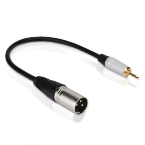 Câble 3,5mm vers XLR, Mâle à Mâle (Câble XLR vers 3,5mm) Adaptateur Mini Jack Stéréo vers XLR Mâle Cordon de Microphone 0,3 m/11,81 po XLR vers 3,5 mm (1/8 po) Câble de Microphone Stéréo (YuchooesEU, neuf)