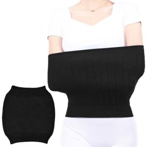 NAROSEBE Ceinture Hiver Anti-Froid, Unisexe Ceinture Lombaire Ceinture Lombaire Femme Ceinture Lombaire Chaude Ceinture Lombaire Chauffante en Laine Ceinture Tricot&eacute; pour Garder la Chaleur - Noir (Teksyjiuh, neuf)