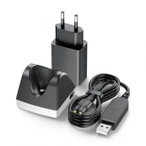 4,3V Chargeur Rasoir Compatible avec Philips One Blade Tondeuse QP2520 Oneblade Cordon d'alimentation de Remplacement pour la Station d'accueil A00390 avec t&ecirc;te de Chargement (Bouge-FR, neuf)