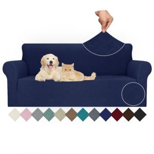 Ystyle Extensible Housse Canapé 3 Places, Universelle Housse De Canapé avec Accoudoirs, Housse Protection Canapém, Sofa Cover Antidérapante, Couvre Canapé pour Chiens Chats Animaux, Bleu Foncé (YSTYLE HOME, neuf)