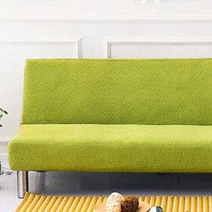 Surwin Housse de Clic Clac Couleur Unie élastique Canapé 2/3 Places, Housse de Canapé sans Accoudoir Couverture de Canapé-lit Universel Tout Couvert Canapé Pliant Protecteur (120-150cm,Vert) (Yiwin, neuf)