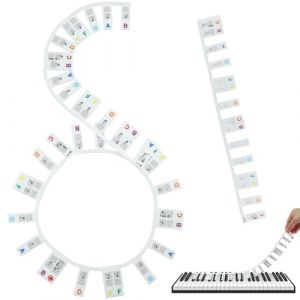 CATOR 88 touches &Eacute;tiquettes amovibles de notes de clavier de piano pour d&eacute;butants, autocollant clavier, &eacute;tiquette de lettre de notes de piano en silicone, r&eacute;utilisable, pas besoin (QUQU JIANING, neuf)
