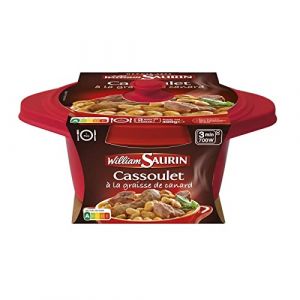 Cocotte Cassoulet &agrave; la Graisse d'Oie William Saurin - Plat Micro-Ondes 400g Savourez ce classique de la gastronomie fran&ccedil;aise, pr&eacute;par&eacute; sans m&eacute;nagement. - Le Lot De 3 (Franc shopping, neuf)