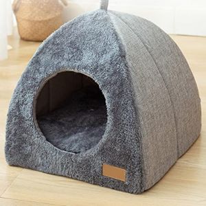 MGICHOOM Nid De Chat Intérieur, Maison De Chat, Tente De Lit De Chaton, Grotte pour Chien De Compagnie, Igloo pour Chats/Petits Chiens (Clest  F&H, neuf)