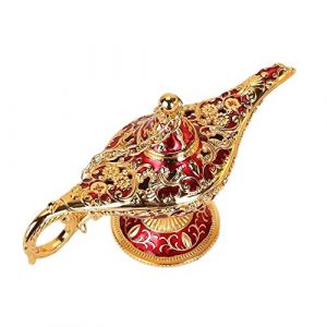 YWHWXB Aladdin Magic Genie Arabian Nights Wishing Lampe de table vintage avec combustible Or rose poli (Crystalshop21, neuf)