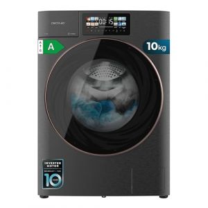 Cecotec Lave linge Frontal Bolero DressCode 10950 Autodose Inverter 3D Steel A, Machine à laver 10 kg, 1400 tr,min, Core Matrix Screen 9,2", 13 programmes, Inverter Plus, SteamMax, Sanitize (Cecotec, neuf)