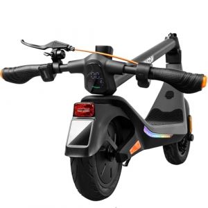 RS300 Trotinette Électrique Pliable, 650W/25km/h, Batterie 36V10.4Ah, Autonomie 40km, Pneu 10 Pouces, Frein Tambour & Frein Électronique, Déverrouillage par Empreinte Digitale, Charge Maximale 120kg (Cunfon Official store, neuf)