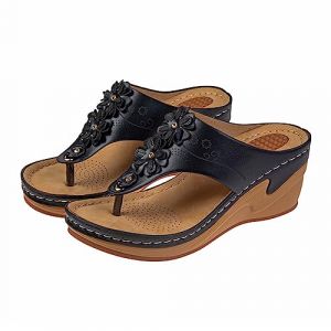 Susenstone 2024 Tong Sandale Orthopédiques Femme Tong Ergonomique Claquette Semelle Epaisse Flip Flops Enfiler Bout Ouvert Sandale Piscine Arch Support Chaussures Sandales de Vacances Plage (⭐⭐⭐⭐⭐Susenstone, neuf)