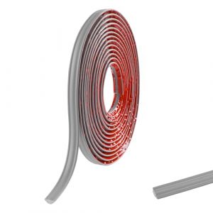 5M PVC Joint d'&Eacute;tanch&eacute;it&eacute; Autocollant Bordure de Finition Plan de Travail Cuisine Angle Mur, Joint Mur Int&eacute;rieur Profil Finition Bande Finition Calfeutrage Moulure Plinthe,12mmx6mm Gris Mat (ZYDZ-eu, neuf)