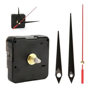 Kit de Mecanisme Horloge Murale, Mécanisme Horloge Silencieux Quartz axe 16 mm, 55x55x32mm avec Aiguilles pour Réparation d'Horloges Murales, Pièces Rechange Horlogerie Compatible avec Cadrans (12 MM) (pingdingshanxiaoyaoshangmaoyouxiangongsi, neuf)