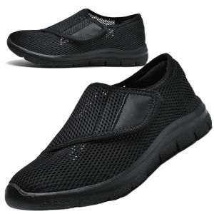 AEHO Chaussure De Sport Femme sans Lacets Mode Basket Mode Air Running Course Chaussures sans Lacet Ete Outdoor Casual Mesh Respirant Confort Sneakers Casual,Noir,39/245mm (AEHO, neuf)