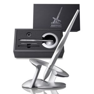 novium Hoverpen Interstellar: le stylo qui lévite, Starlight Silver - Design Futuriste et Premium inspiré de l'espace, Stylo à bille de Luxe avec Recharges Schmidt, Idée Cadeau & Décoration de Bureau (Novium Design, neuf)