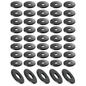 KGDUYC 100 Pièces Rondelle Plate, Rondelle d'étanchéité Circulaire, Rondelles Annulaires, Noir Rondelle Plate pour L'étanchéité des Vis - 6mm x 12mm (Qertyias OÜ, neuf)
