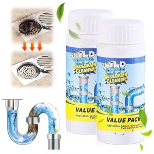 Déboucheur Canalisation, 2025 Nouveau Wild Tornado Sink and Drain Cleaner, Lanoxie Déboucheur Pro Nettoyant Pour évier et Canalisation pour Toilettes Baignoire Douche Lavabo Déboucheur (2) (Ba Qian, neuf)