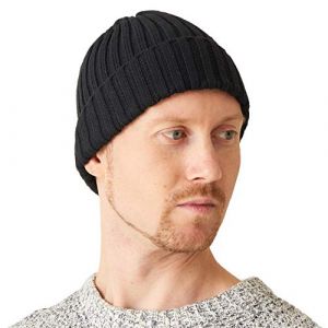 CHARM Bonnet Homme Femme Fisherman Beanie de 100% Coton - Unisexe Chapeau Docker Cap Marin Tricoter Classique Conception Simple Strié Noir (casualbox Japan, neuf)