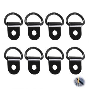 8 Pi&egrave;ces Anneaux D'arrimage, Anneau Arrimage &oelig;illets D'arrimage en D Anneau Arrimage de Remorque Montage Oeillet d'Arrimage pour Charges sur Remorques Camions Camping-Cars Fourgonnettes (8, Noir) (Dailiankeji, neuf)