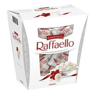 Ferrero Raffaello - Crème fine, amande croustillante, gaufrette croustillante et flocons de noix de coco - 1 paquet de 230g (PAStation, neuf)