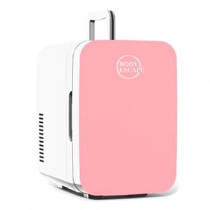 Body Escape Mini r&eacute;frig&eacute;rateur pour soins de la peau et maquillage - Mini r&eacute;frig&eacute;rateurs beaut&eacute; &agrave; porte en verre - R&eacute;frig&eacute;rateur portable, compact, et silencieux pour le maquillage - 6L - Rose (Prime Brands Group FR, neuf)