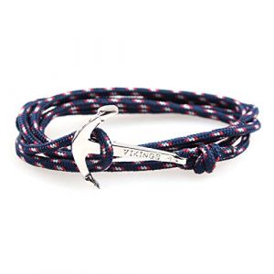 ZENSE - Bracelet cordon ancre marine ajustable (ZENSE Bijoux Officiel, neuf)