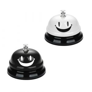 Lot de 2 Cloche,Clochette,Buzzer,Sonnettes D'appel,Cloche de Bureau,Sonnette de Service Sonnette de Comptoir Sonnette de Réception,pour Restaurant, Cuisine, Hôtel, Bar, Animal de Compagnie (FENGXIAO STORE, neuf)