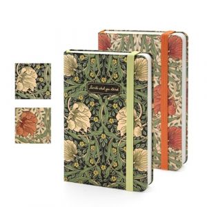 WETLOTE Lot 2 Carnets Lign&eacute;s A6 Rigide &ndash; 80 g/m&sup2;, 148 Pages &ndash; Motifs Fleur Blanche & Fleur d&rsquo;Orange &ndash; Bande &Eacute;lastique & Poche Arri&egrave;re &ndash; Journal &Eacute;l&eacute;gant (9&times;14 cm) (WETLOTE Direct, neuf)