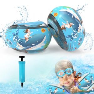 ZTBFHLZQ Brassard Enfant, Brassard Gonflable Bebe, Brassard Bebe 1-6Ans avec 3Airbags Indépendants, Aide à la Natation pour Débutants de 6 à 18 kg, Brassard Piscine Enfant pour Filles Garçons (Bleu) (dawn_168, neuf)