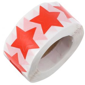 LALADEFIEE 500 Autocollants de Bronzage Étoiles Rouges Perforés Auto-Adhésifs pour Cabine de Bronzage et Bain de Soleil Rouleau d'Autocollants Corps Usage Plage et Maquillage (Yowanr, neuf)