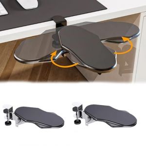 Lot De 2 Rallonges De Bureau Ergonomiques, Accoudoirs De Bureau, Repose-Poignets Pliables, Repose-Coudes, Serrage Sans PoinçOn, Support De Table, éTagèRe, Accoudoir Coudé D'Ordinateur (occasiond, neuf)