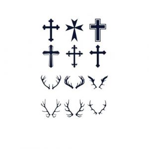 Dragon autocollant de tatouage étanche croix poignet main petit tatouage tatouage Art corporel hommes femmes(006) (CAOHCTTDDHJ, neuf)